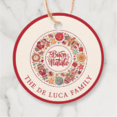 Buon Natale Wreath Bedankjes Labels (Achterkant)