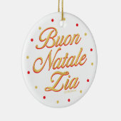 Buon Natale Zia Specialized Gold White Red Keramisch Ornament (Rechts)