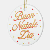 Buon Natale Zia Specialized Gold White Red Keramisch Ornament (Links)
