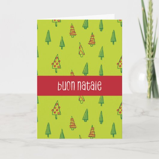 Buon Natalie Italiaans Kerst Kaart (Voorkant)