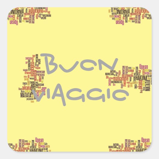 Buon Viaggio Fun - Product aanpassen Vierkante Sticker (Voorkant)