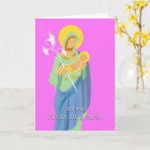 Buona Festa del Papa, Vaderdag in het Italiaans Kaart (Gele Bloem)