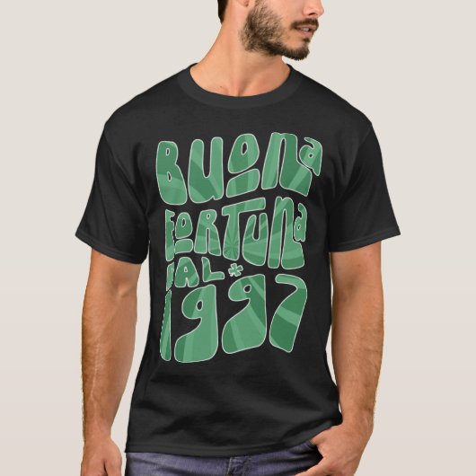 Buona Fortuna Dal 1997 26 Anni Compleanno St Patri T-shirt (Voorkant)