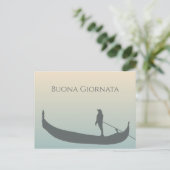 Buona Giornata Italy Gondola op Sunset Briefkaart (Staand voorkant)