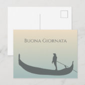 Buona Giornata Italy Gondola op Sunset Briefkaart (Voorkant / Achterkant)