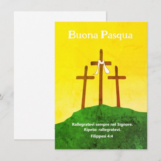 Buona pasqua cartolina di auguri reliosa / Italië Feestdagenkaart (Voorkant / Achterkant)