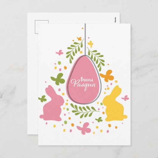 Buona Pasqua Feestdagenkaart (Voorkant / Achterkant)