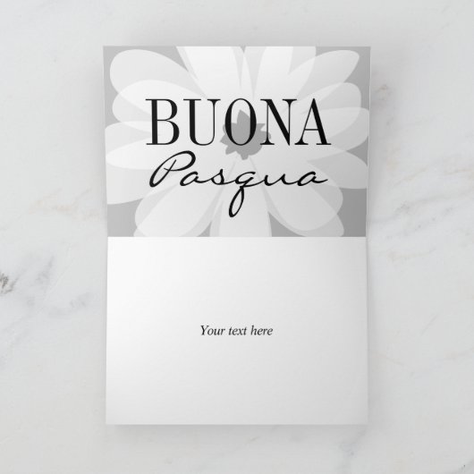 Buona Pasqua Happy Easter  bloemgroet Kaart (Binnen)