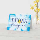 Buona Pasqua Happy Easter  bloemgroet Kaart (Gele Bloem)