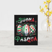Buona Pasqua Italiaans Happy Easter Egg voor kinde Kaart (Gele Bloem)