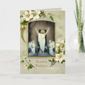Buona Pasqua: Italiaanse paasverslaafden Feestdagen Kaart (Voorkant)