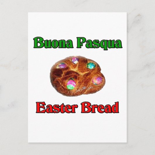Buona Pasqua Paasbrood Feestdagenkaart (Voorkant)