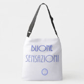 Buone Sensazioni Tekst kunst Crossbody Tas (Achterkant)