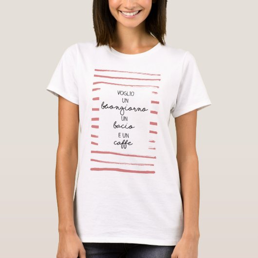 buongiorno bacio caffee t-shirt (Voorkant)