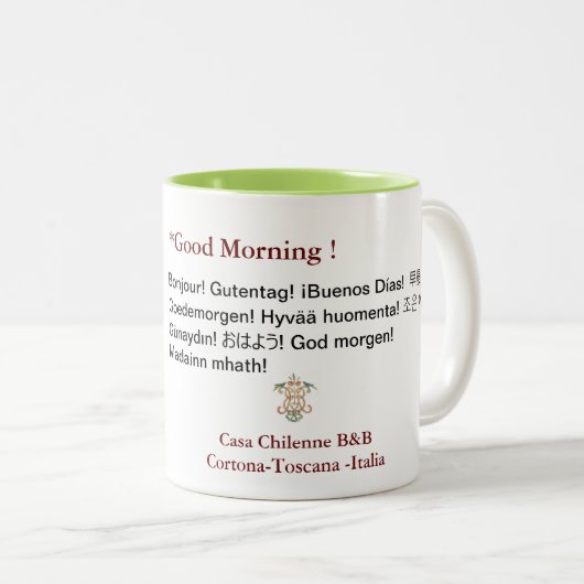 Buongiorno/*Good Morning Multilanguage Mok (Voorkant rechts)