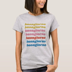 Buongiorno ItaliHallo Typografie Cute Retro T-shirt