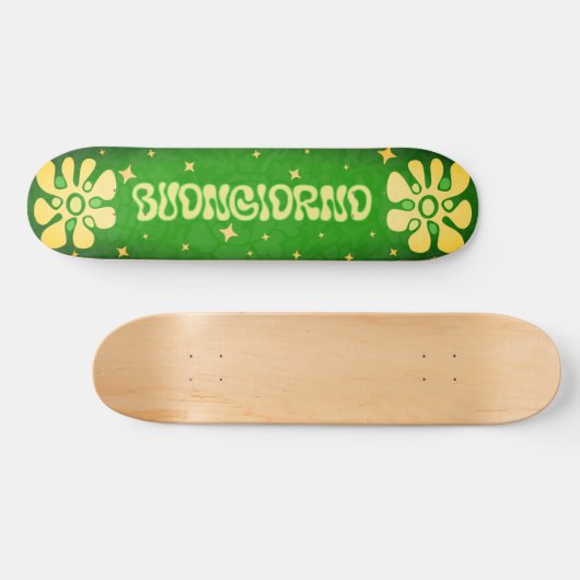 Buongiorno! Levendige Italiaans geïnspireerde bloe Persoonlijk Skateboard (Horizontaal)