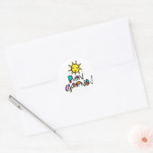 Buono Giorno, handgetekend Ronde Sticker (Envelop)
