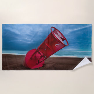 Buoy #2 op Plum Island Beach Towel 70"x35" Strandlaken