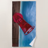 Buoy #2 op Plum Island Beach Towel 70"x35" Strandlaken (Voorkant)
