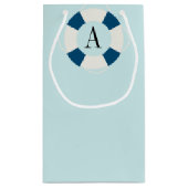 Buoy met monogram, Nautical New Baby Boy Klein Cadeauzakje (Achterkant)