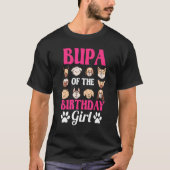 Bupa van de verjaardag meisje hond poot dag feest t-shirt (Voorkant)
