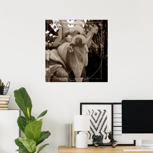 Buquê de folhas poster (Thuiskantoor)