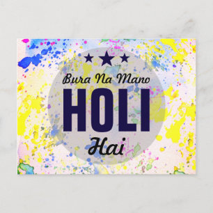 Bura Na Mano Holi Hai   Moderne Kleurrijke Gelukki Briefkaart