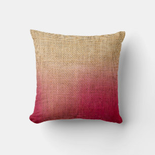 Buralp Rustic Ombre Roze Waterverf Afgekeurd Kussen