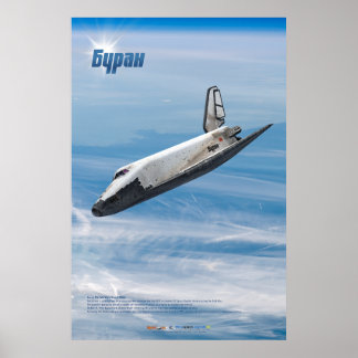 Buran: Legendarische Sovjet-Ruimtevaartuig in Vluc Poster