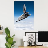 Buran Shuttle: Majestueuze atmosferische afdaling Poster (Thuiskantoor)