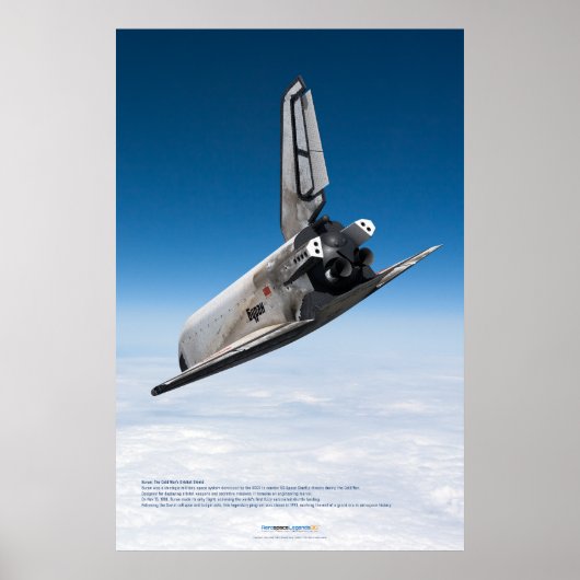 Buran Shuttle: Majestueuze atmosferische afdaling Poster (Voorkant)
