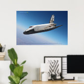 Buran Shuttle: Majestueuze atmosferische afdaling Poster (Thuiskantoor)