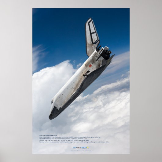 Buran Shuttle: Majestueuze atmosferische afdaling Poster (Voorkant)