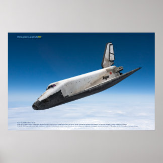 Buran Sovjet-ruimteveer atmosferische terugkeer Poster