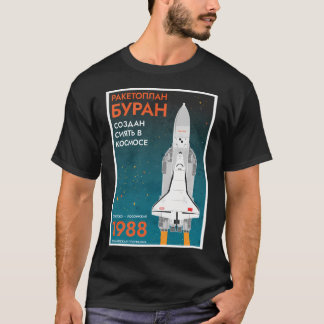 Buran Sovjet Shuttle Orbiter (in het Russisch) (Re T-shirt