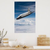 Buran Spaceplane Descending Through Clouds Poster (Keuken)