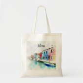 Buraneiland in de buurt van Venetië uitzicht in wa Tote Bag (Voorkant)