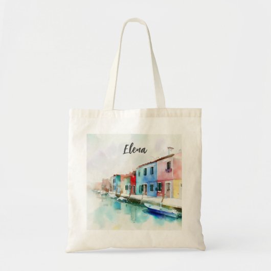 Buraneiland in de buurt van Venetië uitzicht in wa Tote Bag (Voorkant)