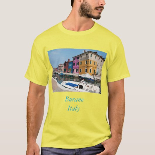 Burangekleurde huizen t-shirt (Voorkant)