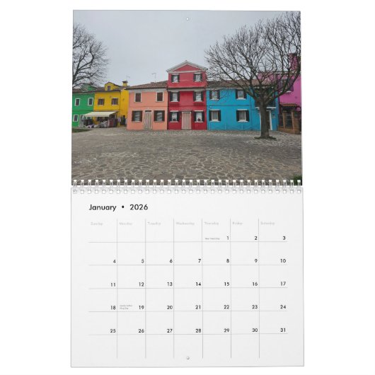 Burano 2026 calendar kalender (Jan 2026)