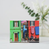 Burano Colorful Houses Briefkaart (Staand voorkant)