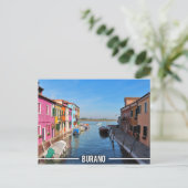 Burano Colorful Houses Briefkaart (Staand voorkant)