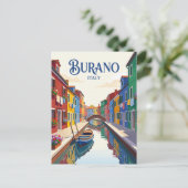 Burano-eiland Italië Briefkaart (Staand voorkant)