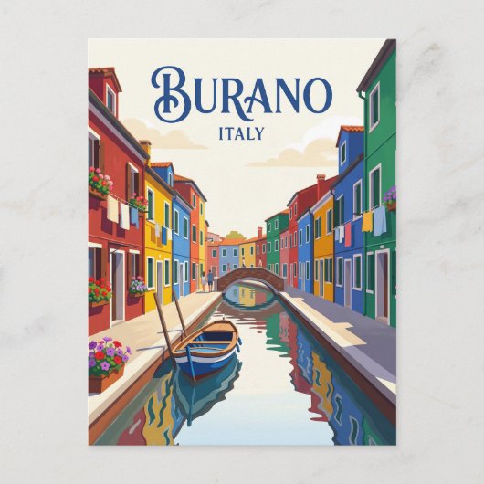 Burano-eiland Italië Briefkaart (Voorkant)