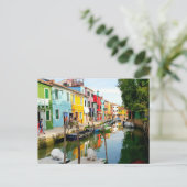 Burano-eiland nabij Venetië, regenbooghuizen in It Briefkaart (Staand voorkant)