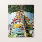 Burano-eiland nabij Venetië, regenbooghuizen in It Legpuzzel (Verticaal)