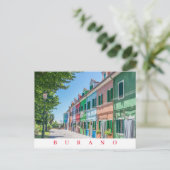 Burano eiland straatbeeld ansichtkaart briefkaart (Staand voorkant)