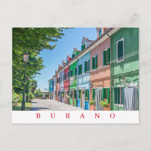 Burano eiland straatbeeld ansichtkaart briefkaart