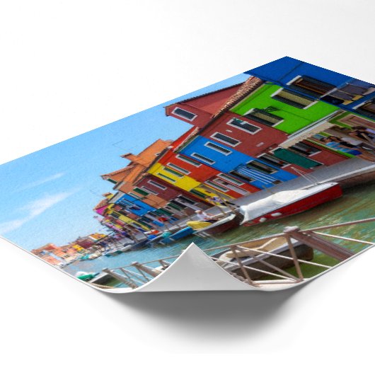 Burano houses poster (Hoek)